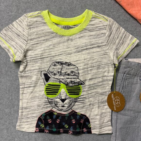 Egg by Susan Lazar Toddler Boy's 5 Piece Shirts & Shorts Summer Lot 2T NWT - Picture 3 of 16